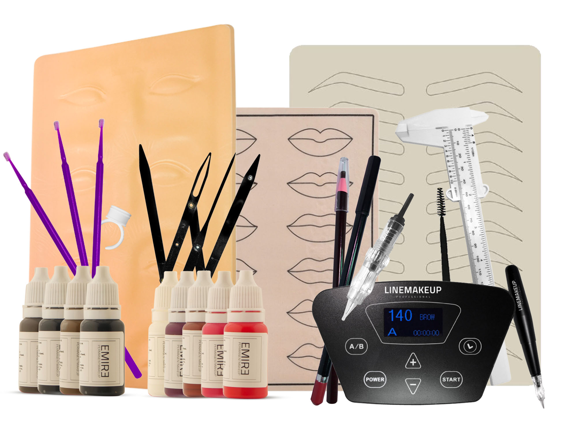 Kit Maquillage permanent Microshading, Eye Liner & Lips